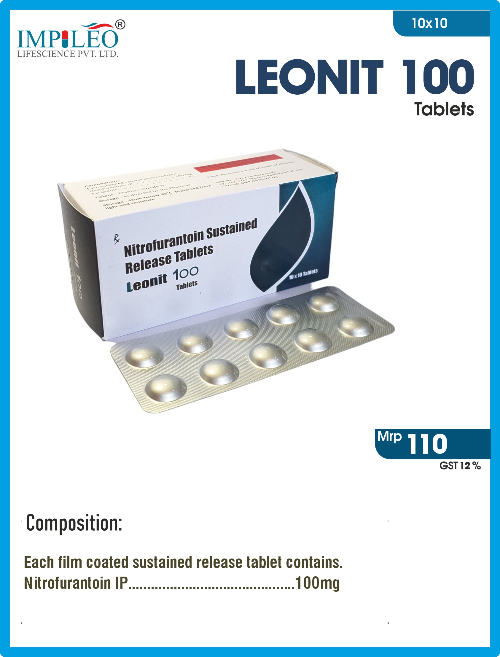 Discover Superior Treatment: LEONIT-100 Tablets (Nitrofurantoin) by Leading PCD Pharma Franchise in Chandigarh